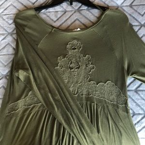 Army Green Long Top